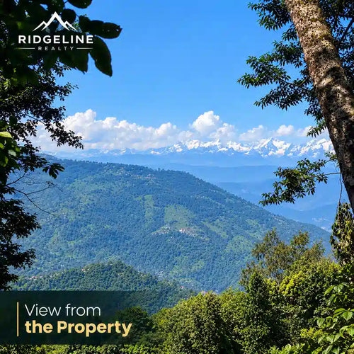 Motorable road access to the 13 decimal Lamahatta plot in Darjeeling with Sikkim valley view